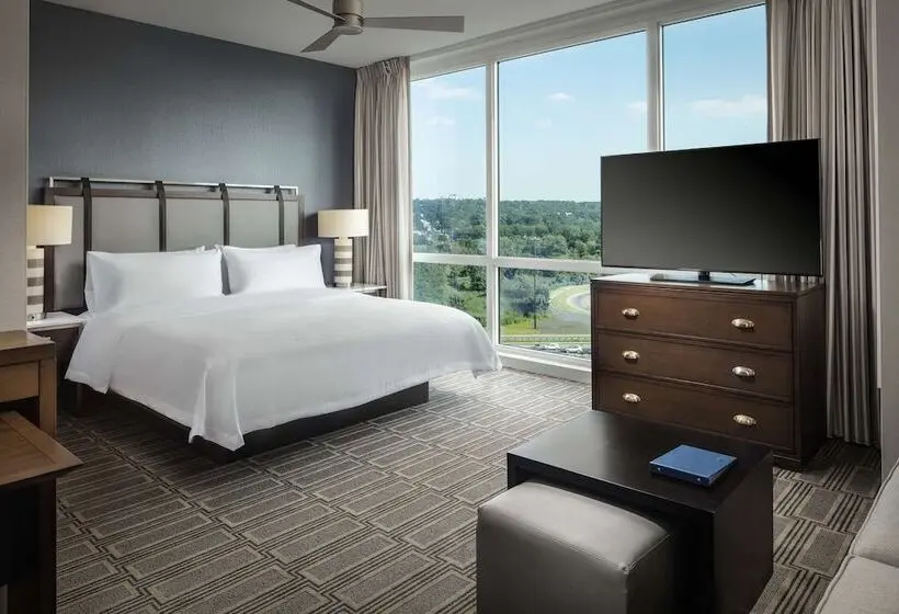 ダブルベッドのスタンダードスタジオ, Homewood Suites By Hilton Teaneck Glenpointe