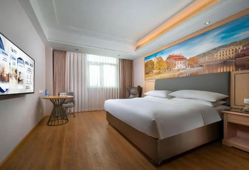 キングサイズベッドのデラックスルーム, Vienna 3 Best Hotel Shenzhen Henggang Cuihu Shangzhuang