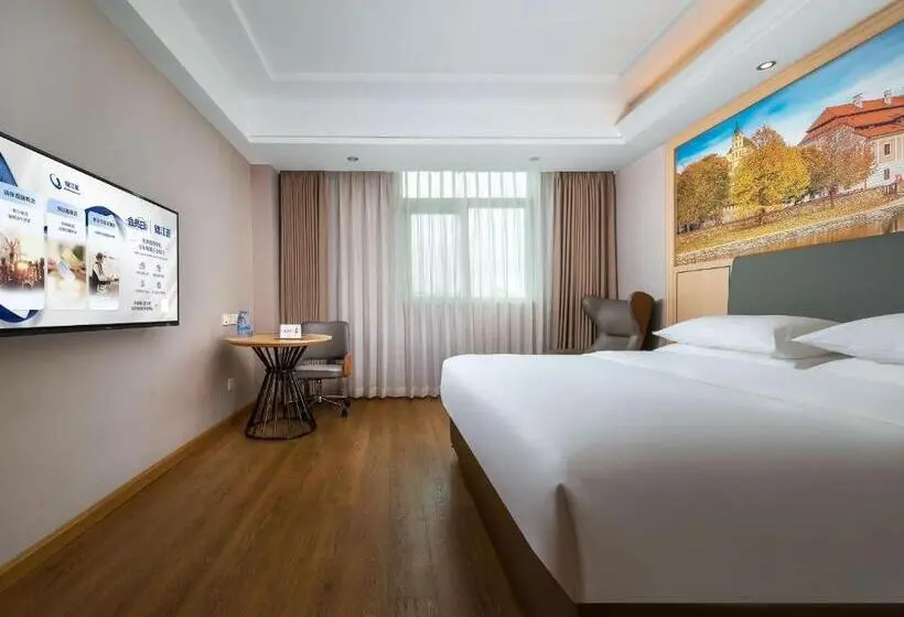キングサイズベッドのデラックスルーム, Vienna 3 Best Hotel Shenzhen Henggang Cuihu Shangzhuang