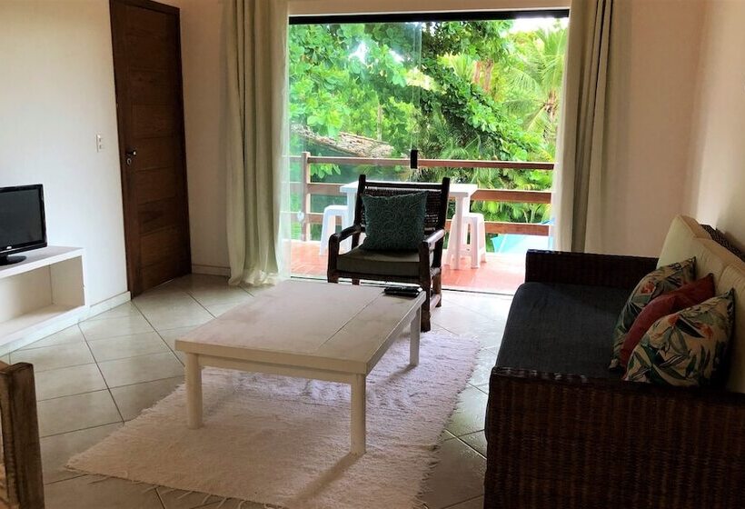 庭の見える1ベッドルームアパートメント, Ouro Sobre Azul Apart