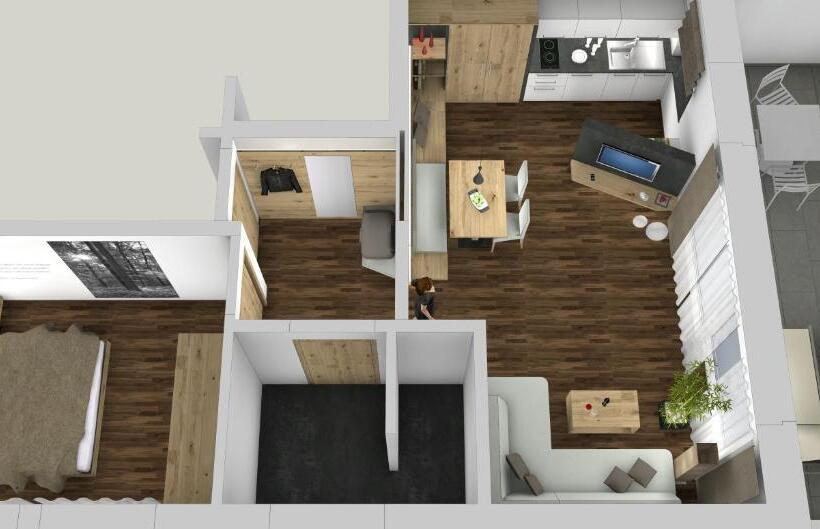 شقة غرفة واحدة مزودة بتراس, Apartments Oberdorner