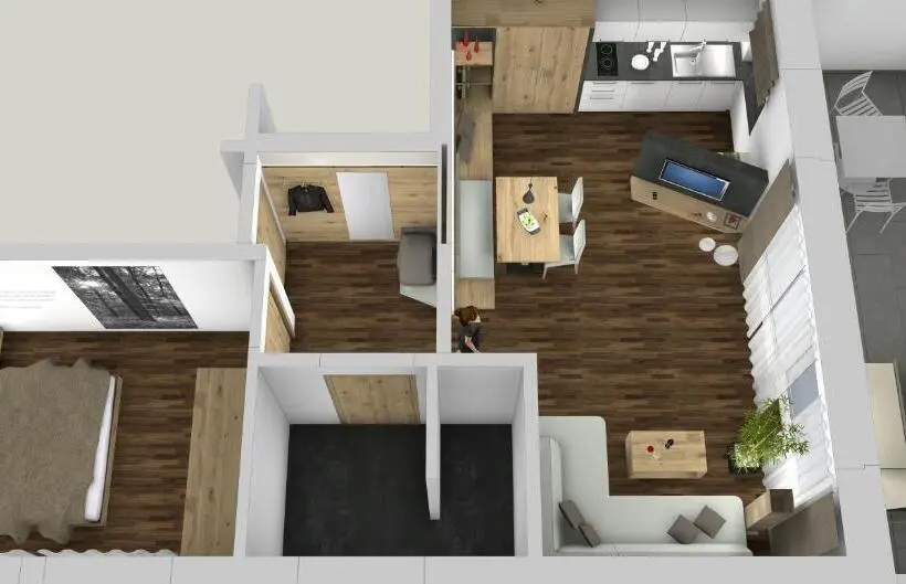 テラス付き１ベッドルームアパートメント, Apartments Oberdorner