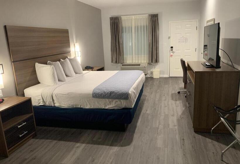 장애인을 위한 킹사이즈 침대 스탠다드 룸, Americas Best Value Inn & Suites Porter North Houston