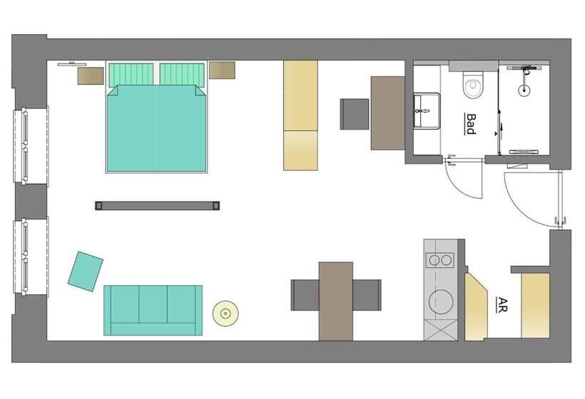 Апартаменты Deluxe 1 Спальня, Boardinghouse Emden