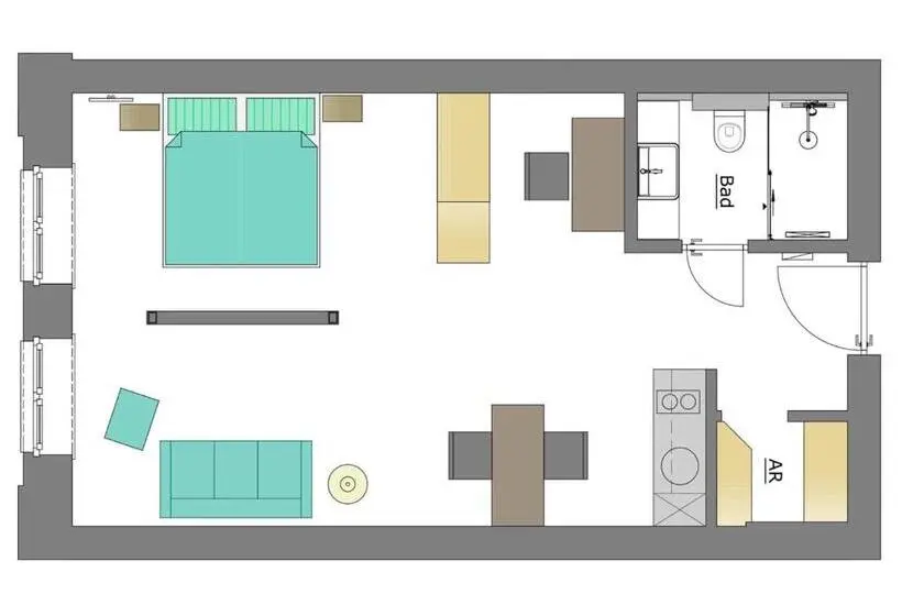 Deluxe-huoneisto 1 Makuuhuone, Boardinghouse Emden