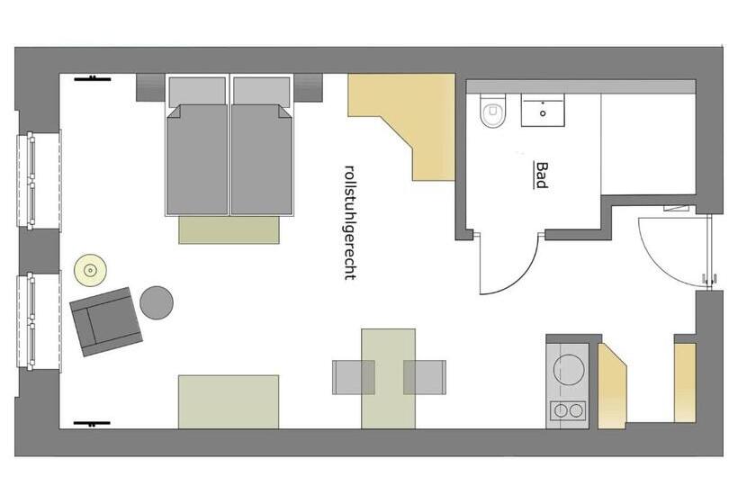 Апартаменты 1 Спальня, Boardinghouse Emden