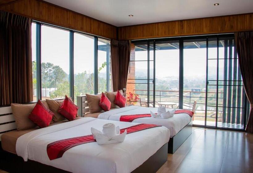 标准间带阳台, Phumork Village Khao Kho