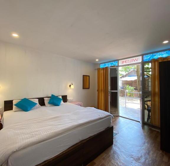 带海景的豪华间, Omkar Beach Bungalow