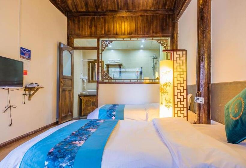 اتاق استاندارد با چشم‌انداز باغ, Lijiang Three Wells Inn