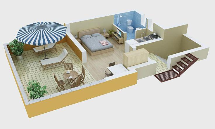 带海景的标准工作室, Seagarden Villa Resort