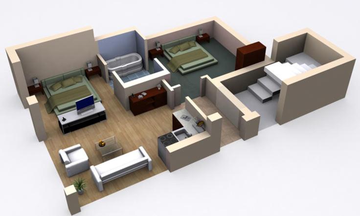 带1个卧室的公寓, Seagarden Villa Resort