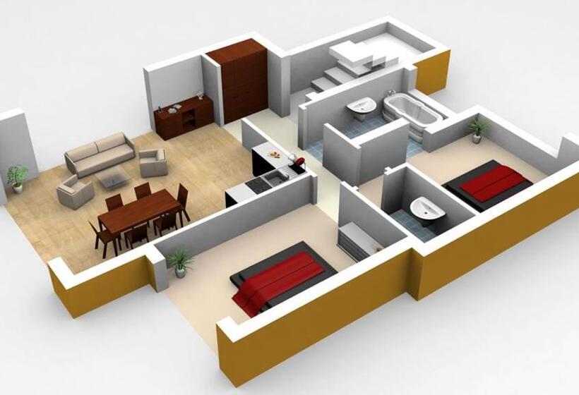 带2个卧室带海景的公寓, Seagarden Villa Resort