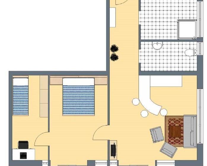 דירה בת חדר שינה 1 עם מרפסת, Residenz Hopfensee