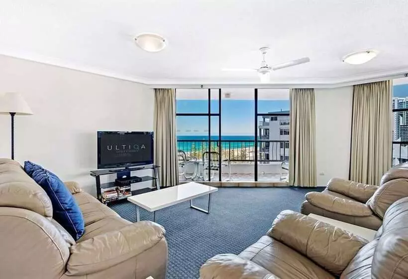 آپارتمان 2 خوابه با چشم‌انداز دریا, Ultiqa Beach Haven On Broadbeach