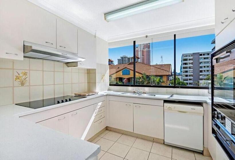 דירת 2 חדרי שינה עם נוף לבריכה, Ultiqa Beach Haven On Broadbeach