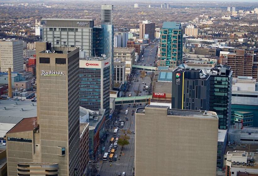 ２ダブルベッドのスタンダードルーム, Radisson Hotel Winnipeg Downtown