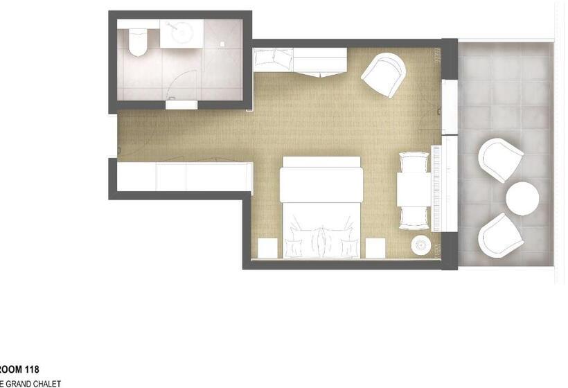 اتاق راحتی یک تخته, Le Grand Chalet Gstaad