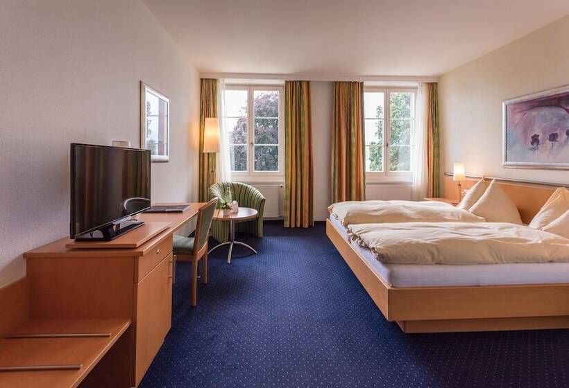 اتاق استاندارد با چشم‌انداز دریاچه, Parkhotel Gunten – Beach & Spa
