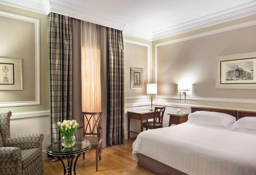 מיטת קינג בסוויטה, Rome Marriott Grand Hotel Flora