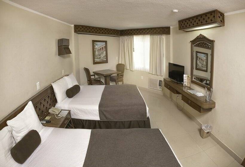 스탠다드 룸 더블 침대 2개, Plaza Kokai Cancún