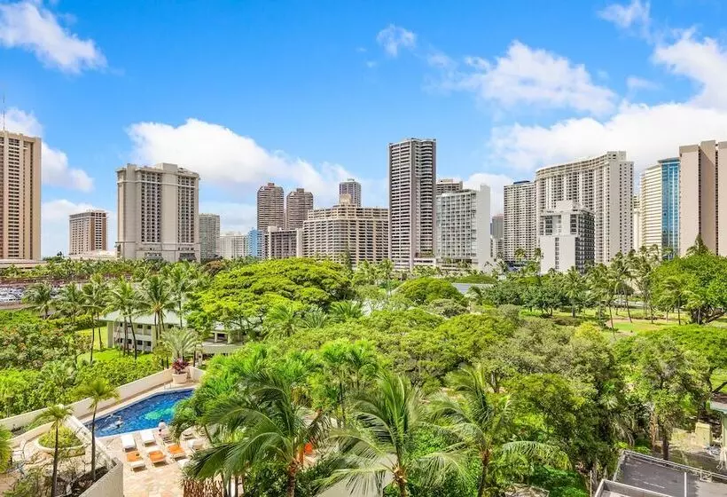 シティビューのダブルベッドスタンダードルーム, Luana Waikiki Hotel & Suites