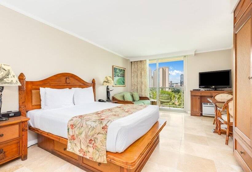חדר סטנדרט מיטה זוגית עם נוף לעיר, Luana Waikiki Hotel & Suites