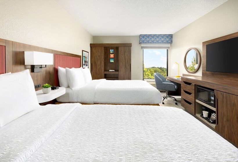 带2个双人床的标准工作室, Hampton Inn Long Island/islandia