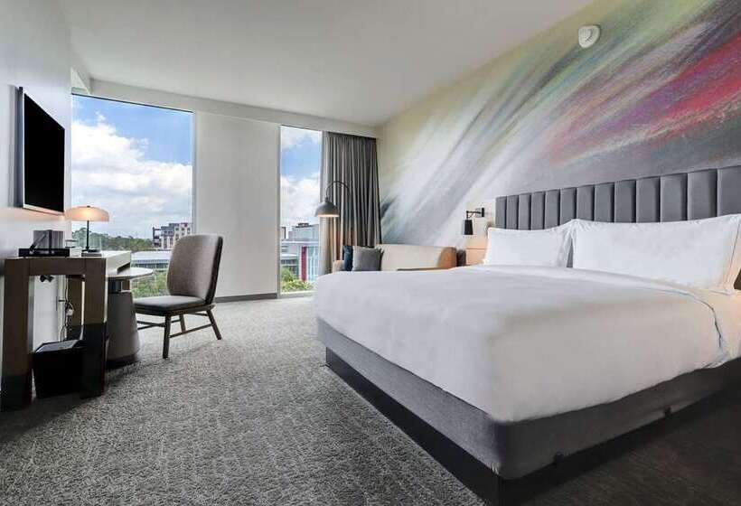 带大床的豪华间, Hilton Fort Worth