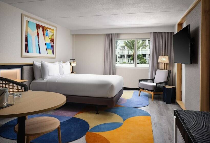 חדר סטנדרט מיטה זוגית, Hilton Garden Inn Cocoa Beach Oceanfront