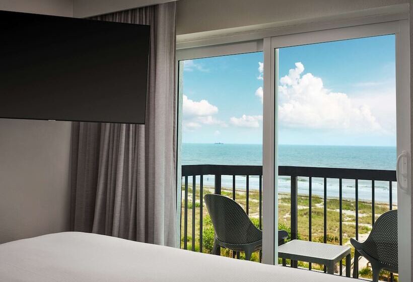חדר סטנדרט מיטה זוגית נוף לים, Hilton Garden Inn Cocoa Beach Oceanfront