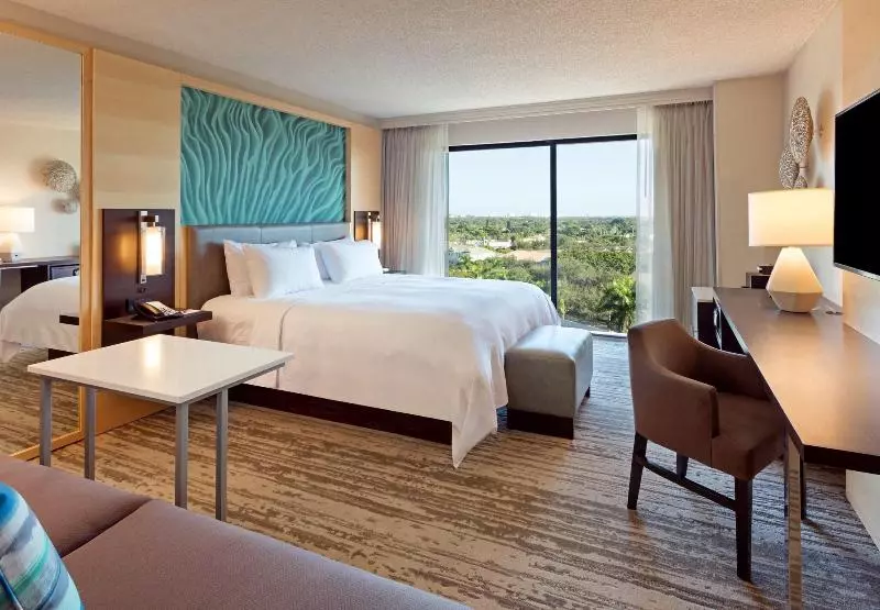 キングサイズベッドのスタンダードルーム, Boca Raton Marriott At Boca Center