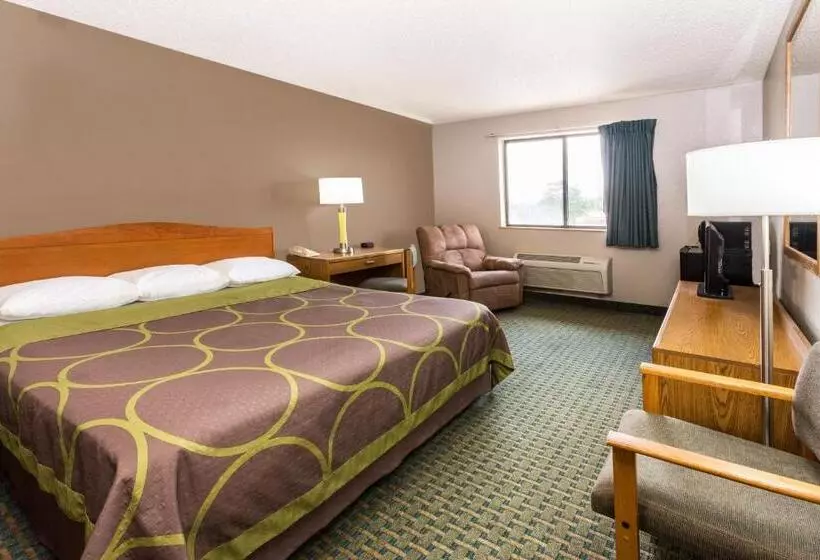 キングサイズベッドのスタンダードルーム, Super 8 By Wyndham St. Charles