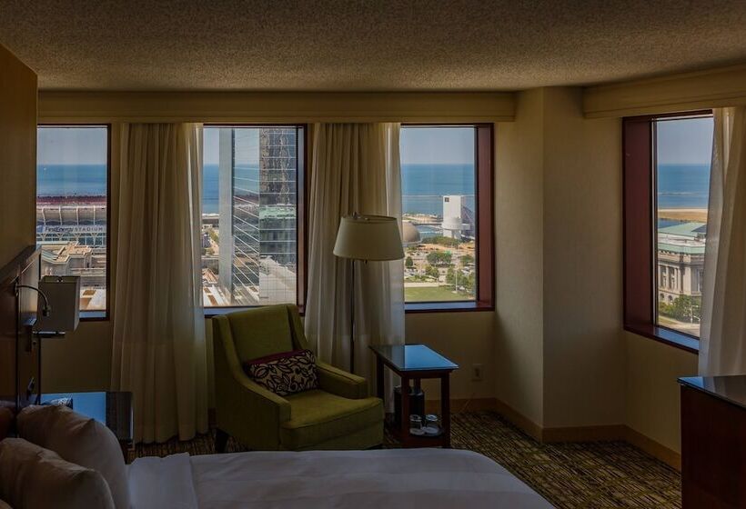 חדר סטנדרט מיטה זוגית, Cleveland Marriott Downtown At Key Tower