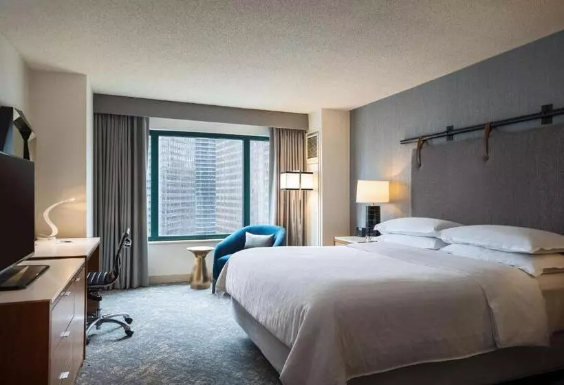 キングサイズベッドのデラックスルーム, Sheraton Grand Chicago Riverwalk