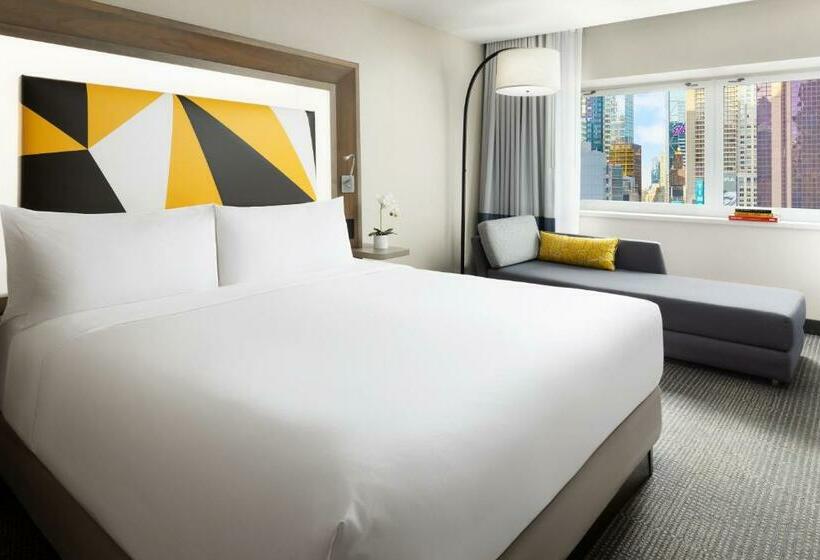 带观景和大床的豪华房间, M Social Hotel Times Square New York