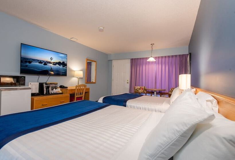 带2个双人床的标准工作室, Ocean Crest Motel