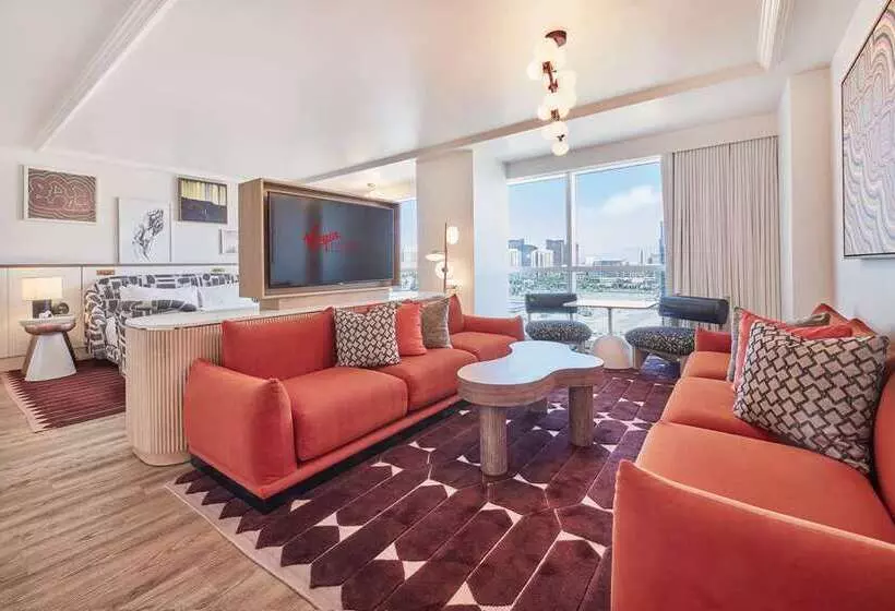 キングサイズベッドのスタンダードルーム, Virgin Hotels Las Vegas, Curio Collection by Hilton