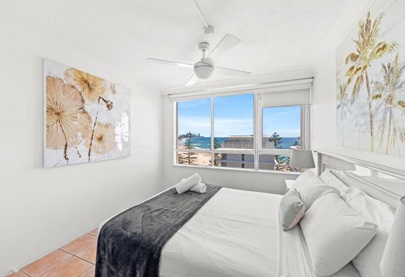 شقة غرفة واحدة مطلة على البحر, Burleigh Beach Tower