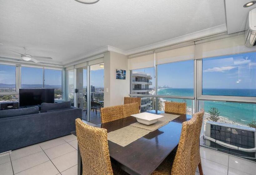 شقة غرفتين مطلة على البحر, Burleigh Beach Tower
