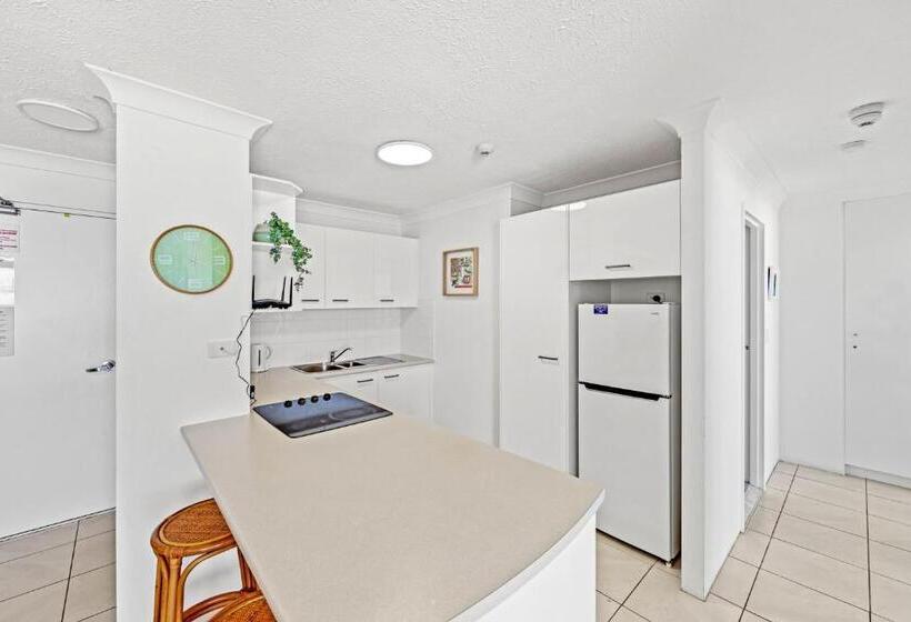 شقة سوبيريور غرفة نوم واحدة مطلّة علي البحر, Burleigh Beach Tower