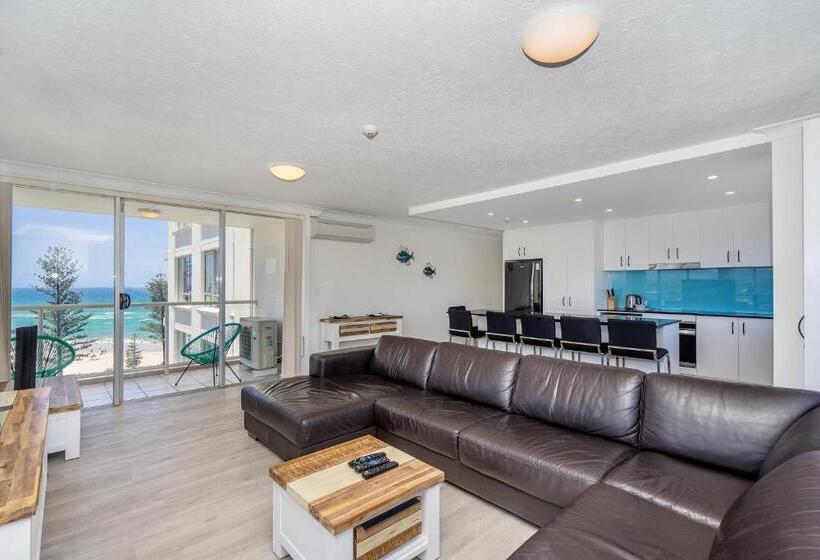 شقة غرفة واحدة مطلة على البحر, Burleigh Beach Tower