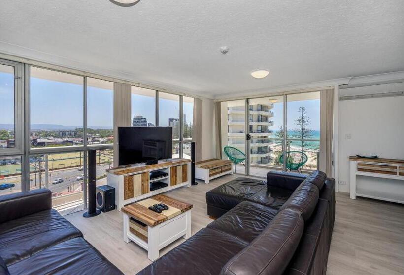 شقة غرفة واحدة مطلة على البحر, Burleigh Beach Tower