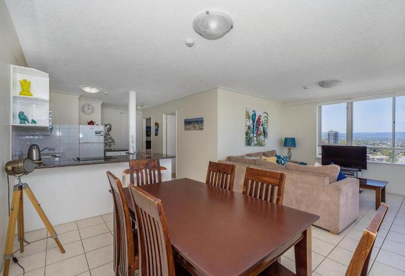 شقة غرفة واحدة مطلة على البحر, Burleigh Beach Tower