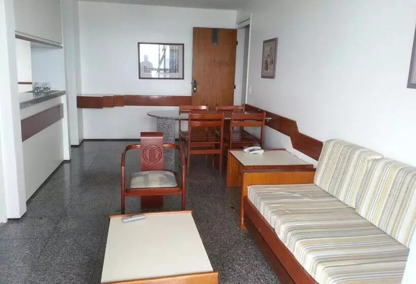 آپارتمان 1 خوابه با چشم‌انداز جانبی دریا, Iracema Residence Hotel Flat