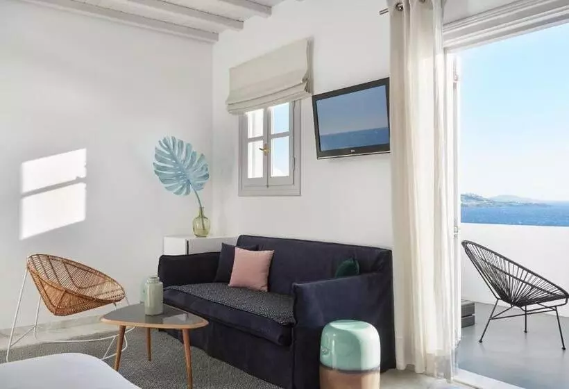 اتاق لوکس با چشمانداز دریا, Kouros Hotel & Suites