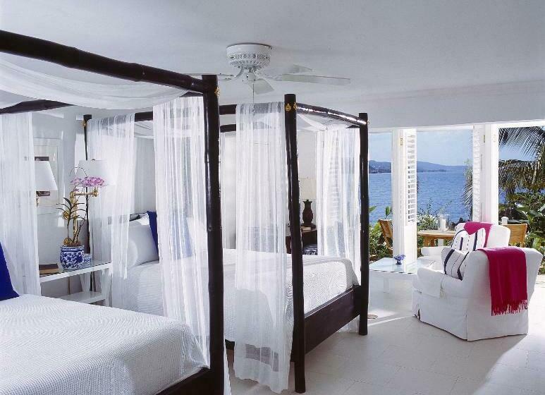 اتاق استاندارد با بالکن و چشمانداز دریا, Round Hill Hotel & Villas