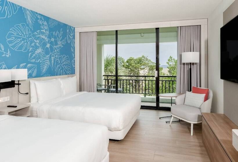 اتاق استاندارد با تخت دوبل و چشمانداز, Curaçao Marriott Beach Resort