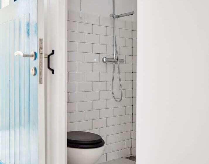 공용 욕실 구비 공동 객실 내의 침대, Caión Surf House Hostel