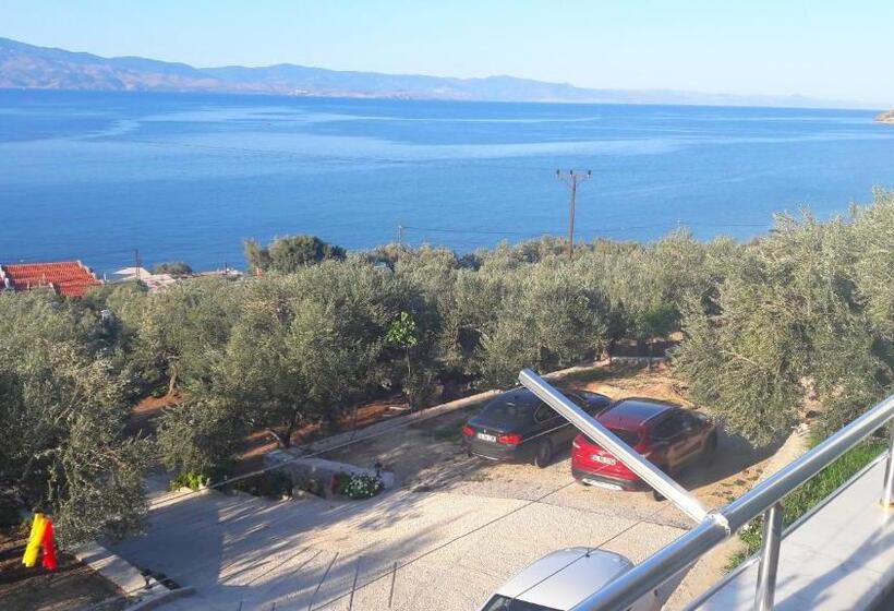 غرفة قياسية مطلّة علي البحر مزوَّدة بشُرفة, Assos Nazan Motel Restoran Beach