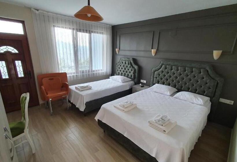 غرفة قياسية مطلّة علي البحر مزوَّدة بشُرفة, Assos Nazan Motel Restoran Beach